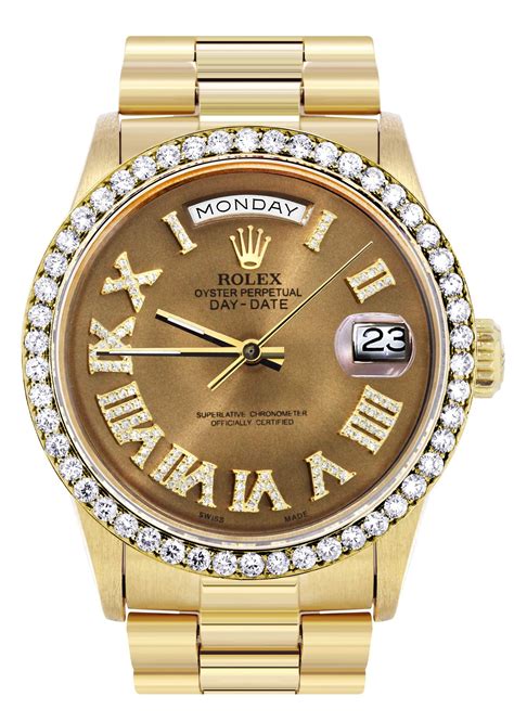 rolex day date diamond bezel replica|Rolex presidential 40mm diamond bezel.